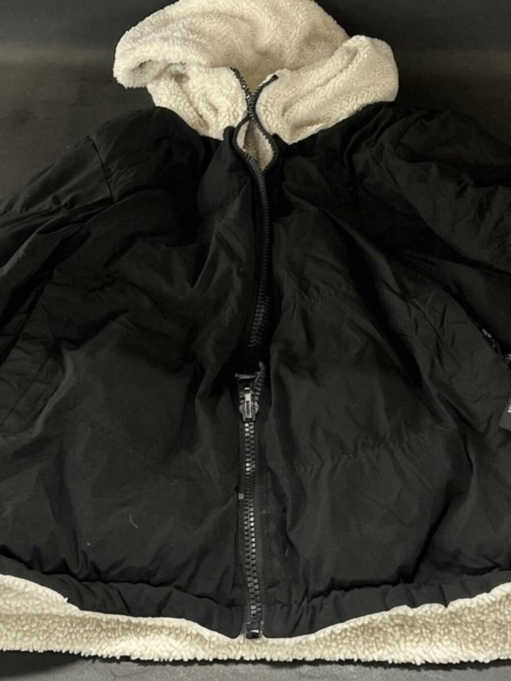 Koolaburra by UGG Black Sherpa Lined Hooded Puffer Jacket Coat Size L